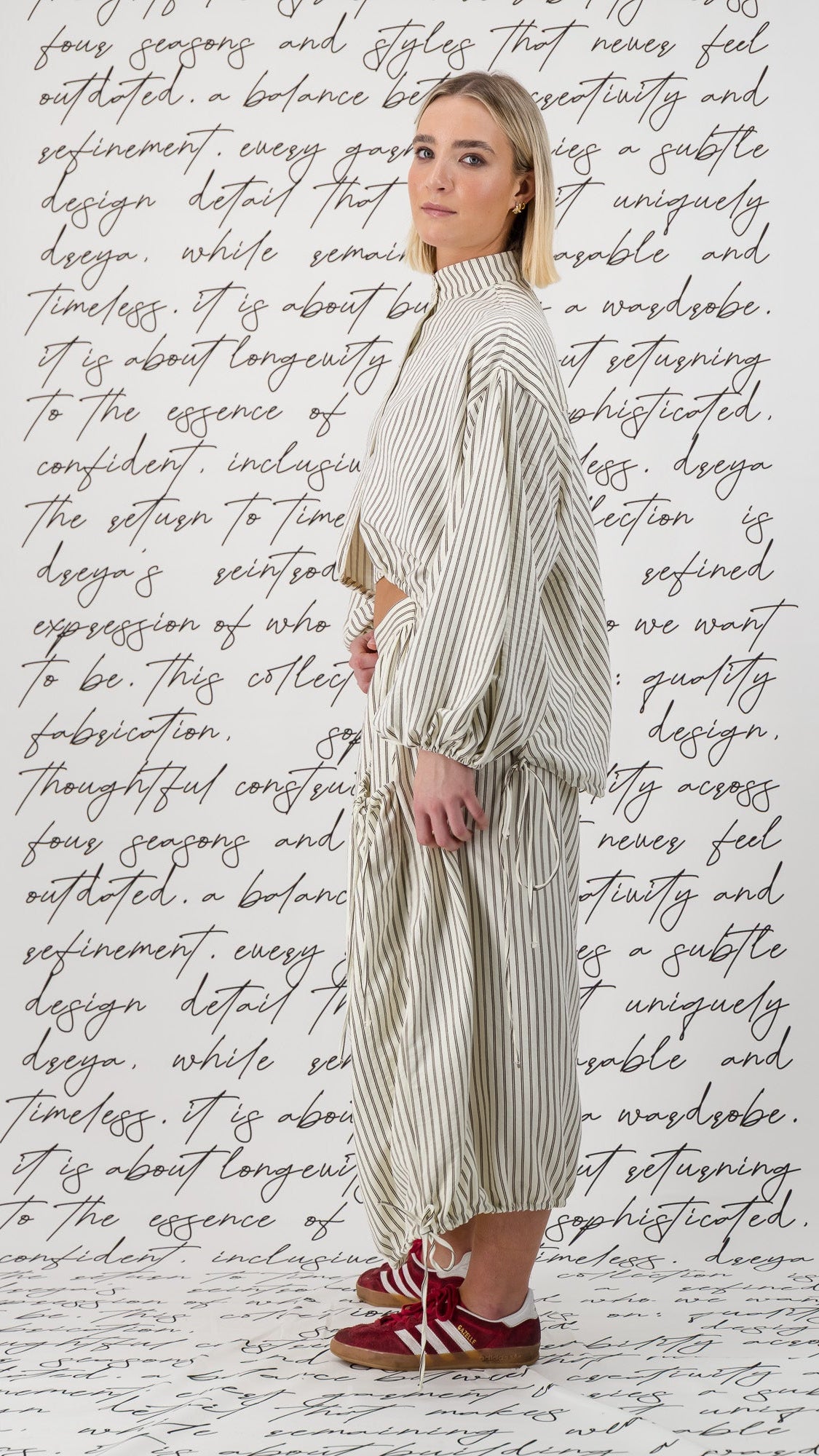 The Noa Shirt - Cream & Brown Stripe
