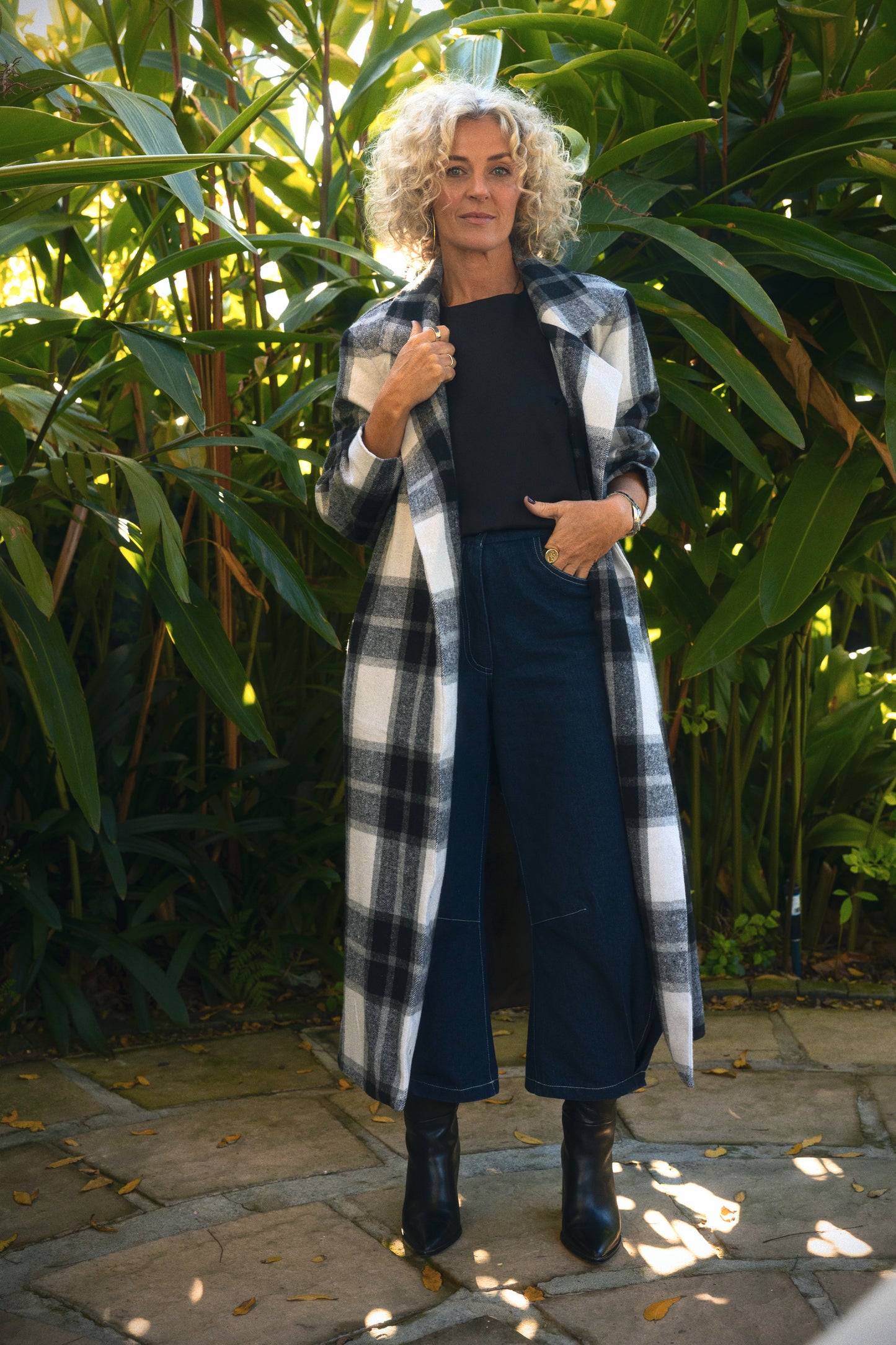 The Willow Coat - Charcoal Check