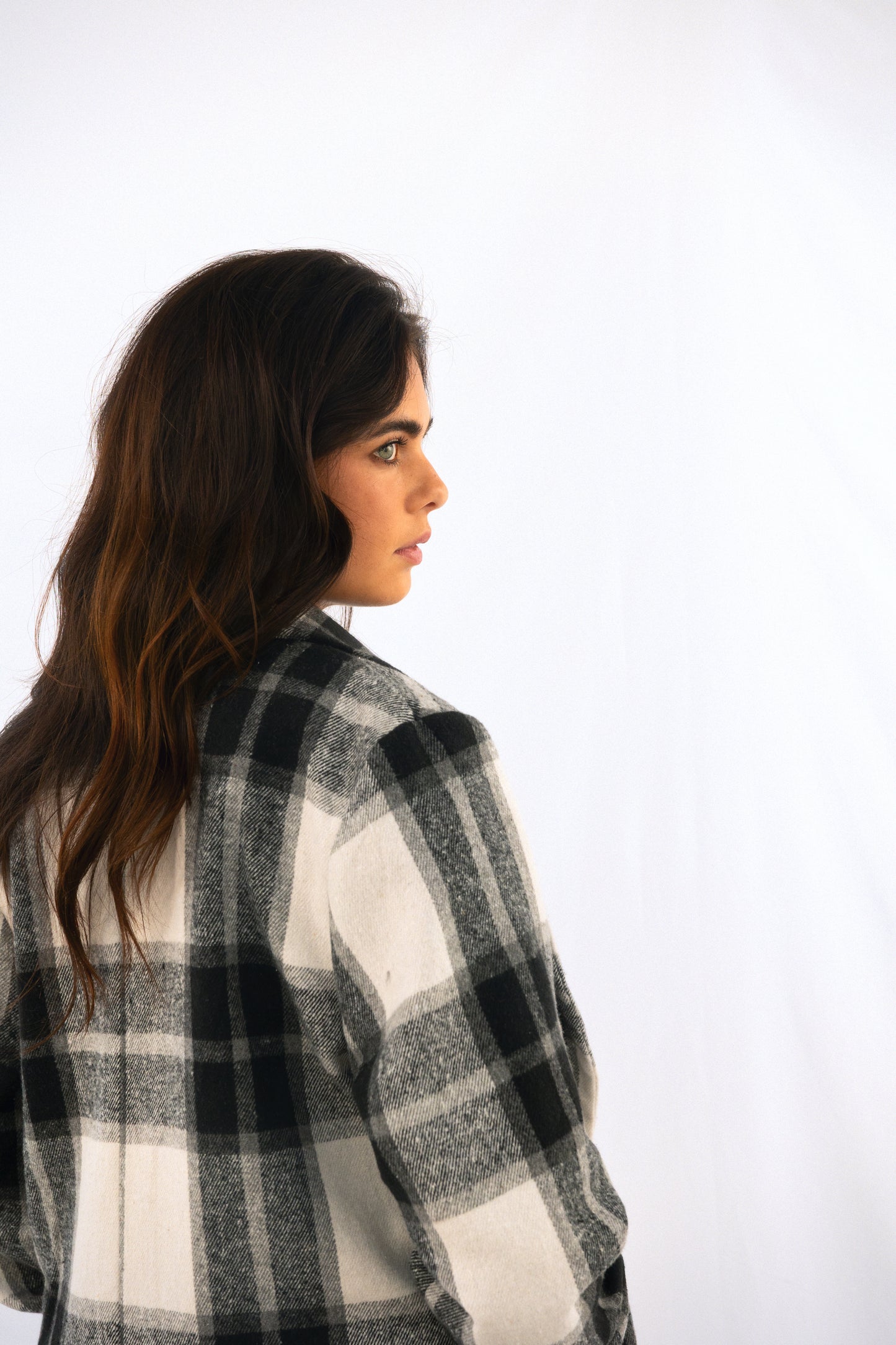 The Willow Coat - Charcoal Check
