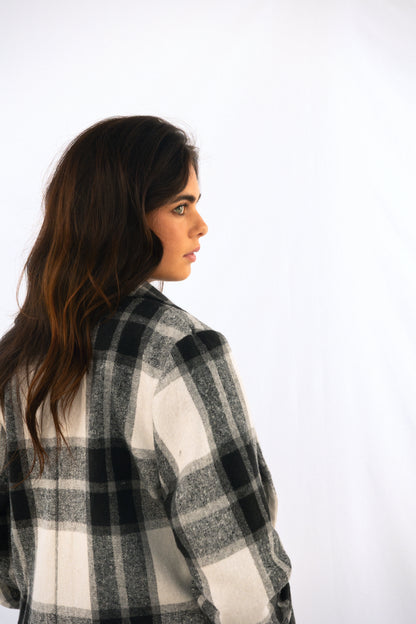 The Willow Coat - Charcoal Check